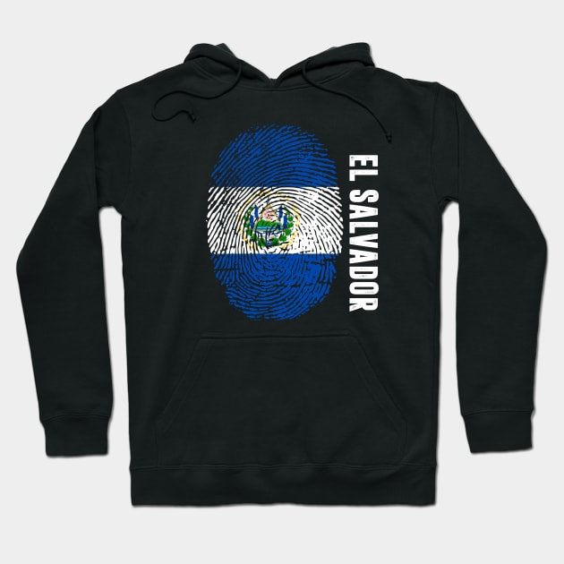 El Salvador Flag Fingerprint My Story DNA Salvadorian Hoodie by Your Culture & Merch